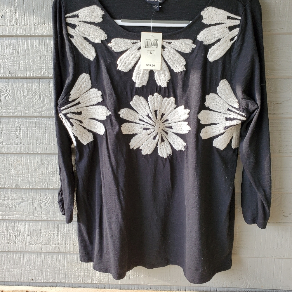 NWT 100% cotton Lucky Brand embroidered shirt